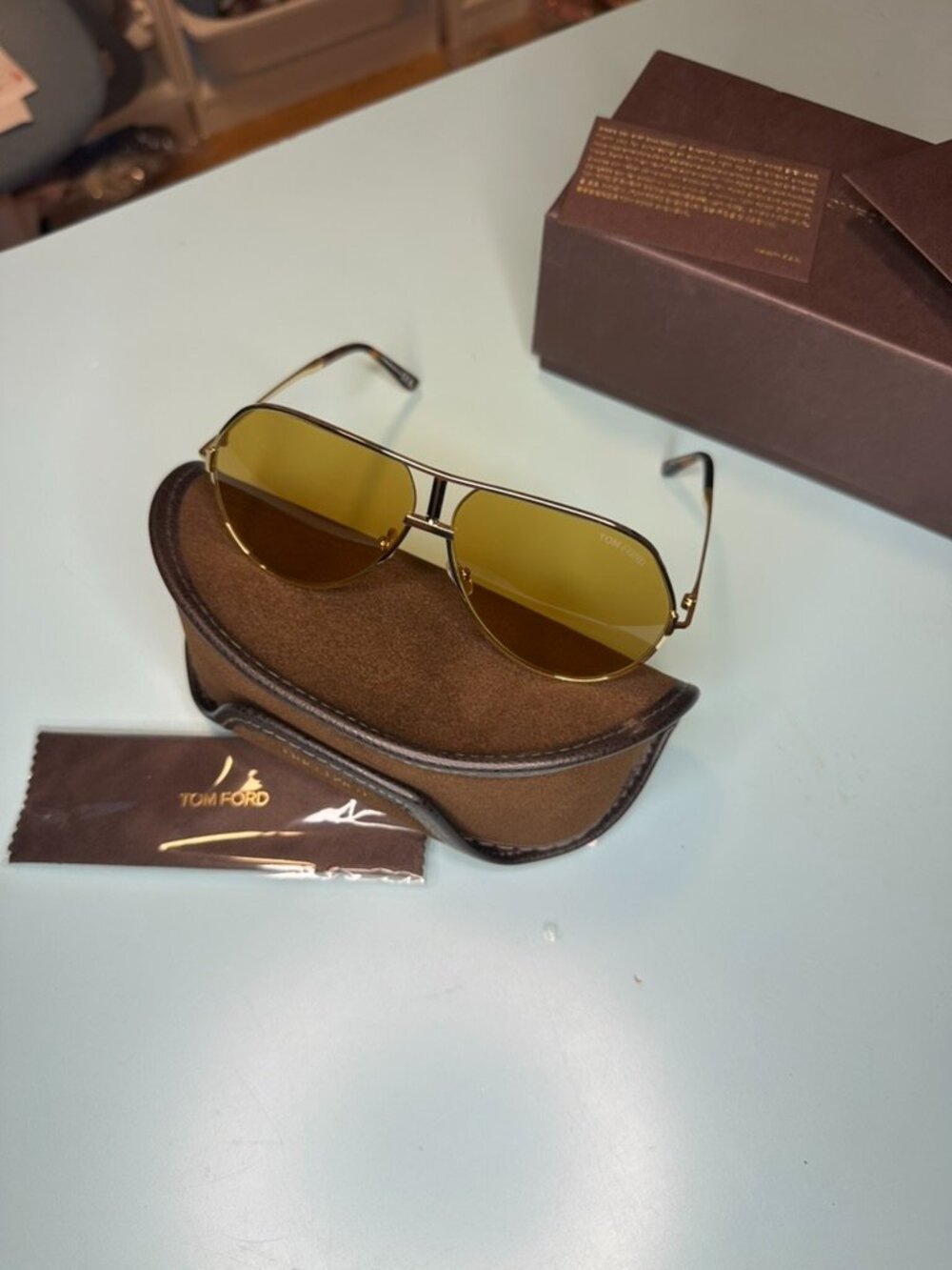 TOM FORD Gold Sunglasses FT1281